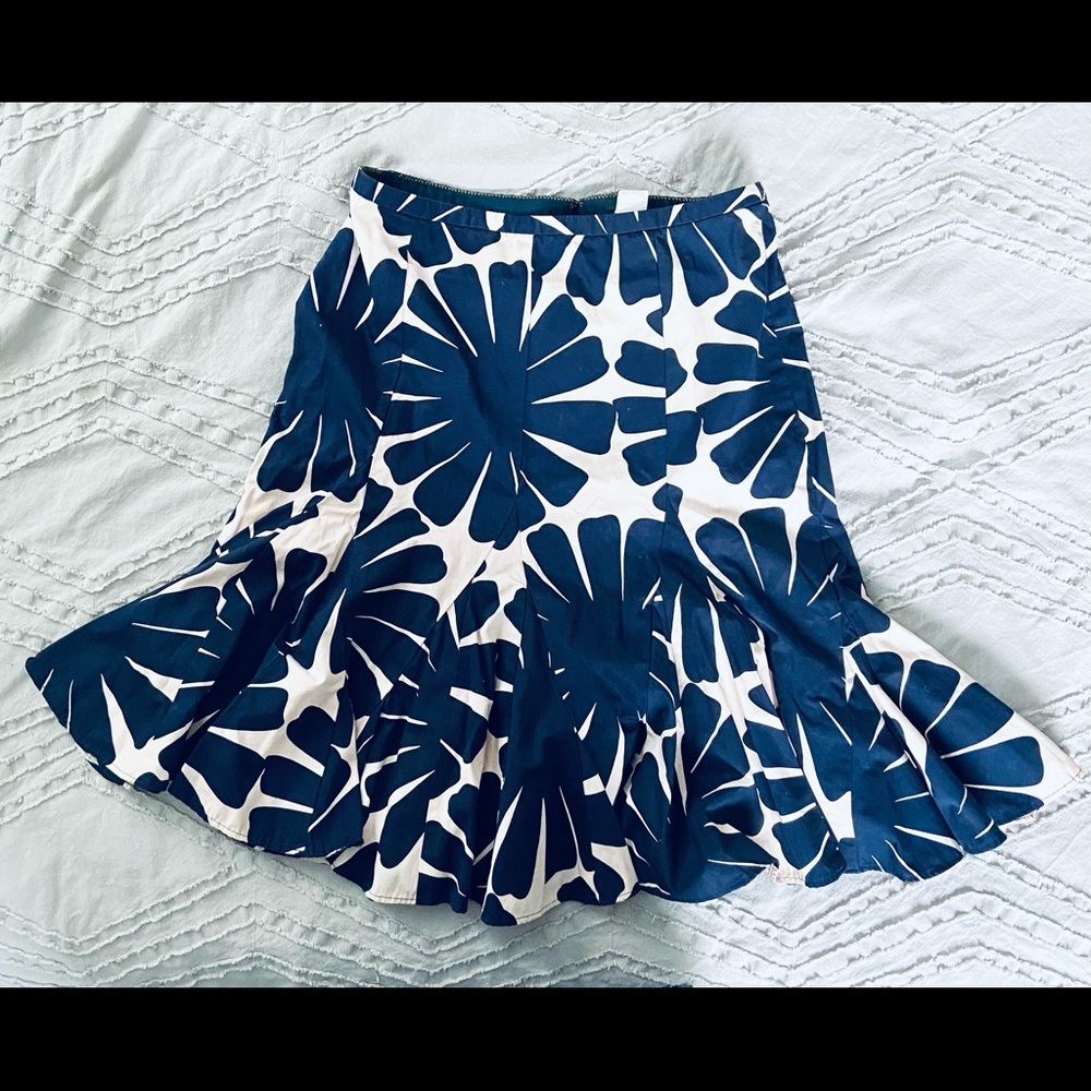 Vintage JCrew flared printed skirt.